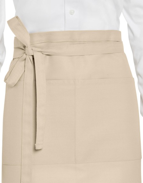 BRUSSELS - Short Recycled Bistro Apron with Pocket  