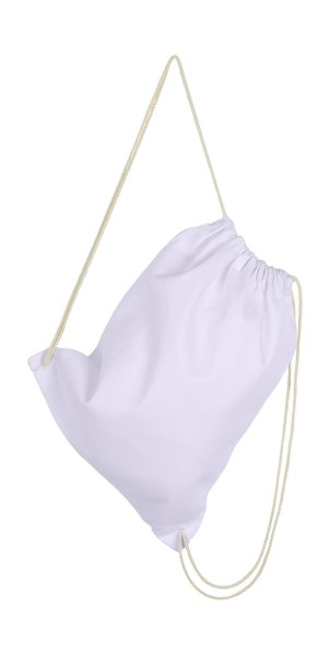 Baby Canvas Cotton Drawstring Backpack Fehér 