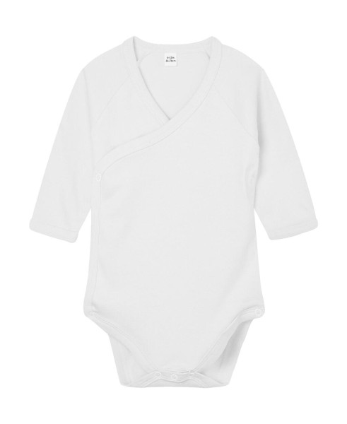 Baby Long Sleeve Kimono Bodysuit Fehér 