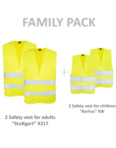 Basic Safety-Vest Family Pack Sárga 