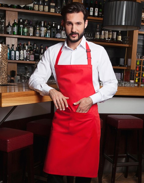 Bib Apron Basic with Pocket  