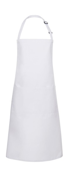 Bib Apron Basic with Pocket Fehér 
