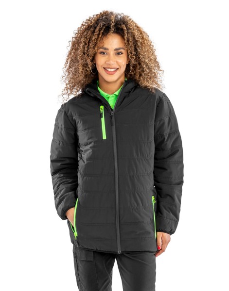 Black Compass Padded Winter Jacket  