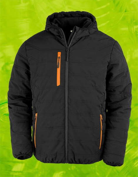 Black Compass Padded Winter Jacket  