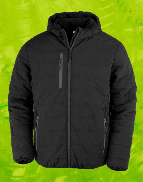 Black Compass Padded Winter Jacket  
