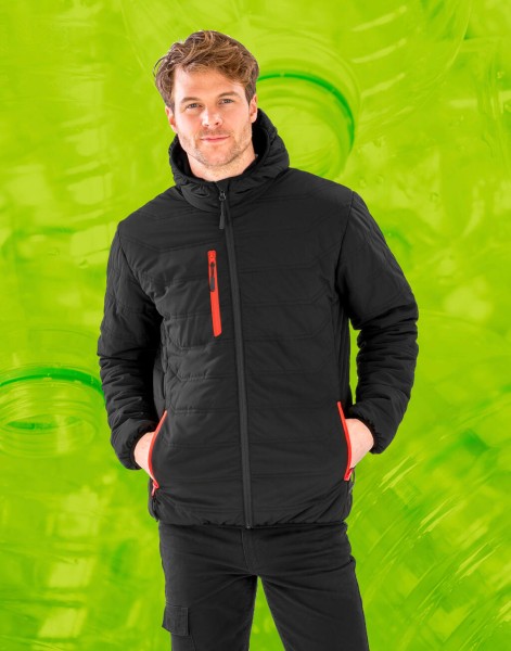 Black Compass Padded Winter Jacket  