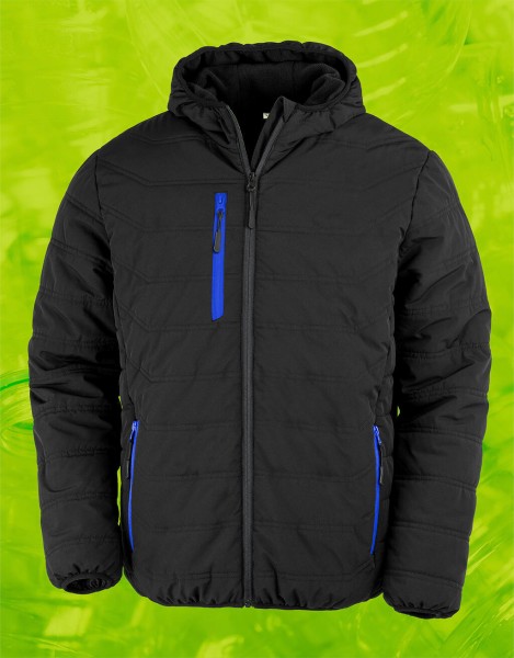 Black Compass Padded Winter Jacket  