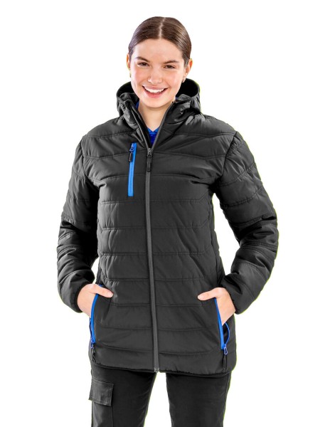 Black Compass Padded Winter Jacket  