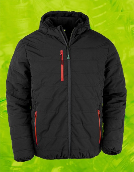 Black Compass Padded Winter Jacket  