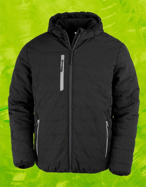 Black Compass Padded Winter Jacket  