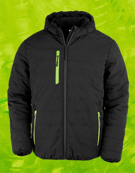 Black Compass Padded Winter Jacket  