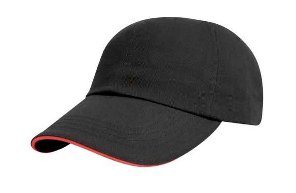 Brushed Cotton Decorator Cap with Sandwich Peak  