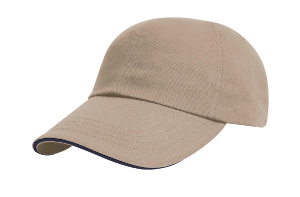 Brushed Cotton Decorator Cap with Sandwich Peak  