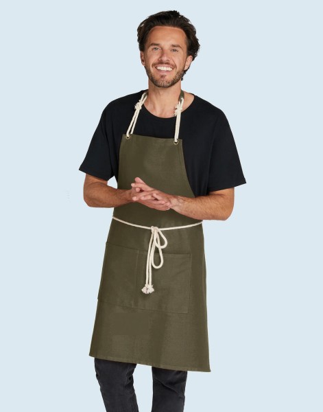 CORSICA - Cord Bib Apron with Pocket  