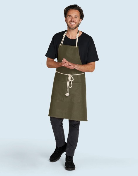 CORSICA - Cord Bib Apron with Pocket  