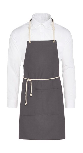CORSICA - Cord Bib Apron with Pocket Szürke 