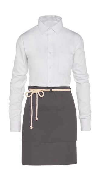 CORSICA - Cord Bistro Apron with Pocket Szürke 