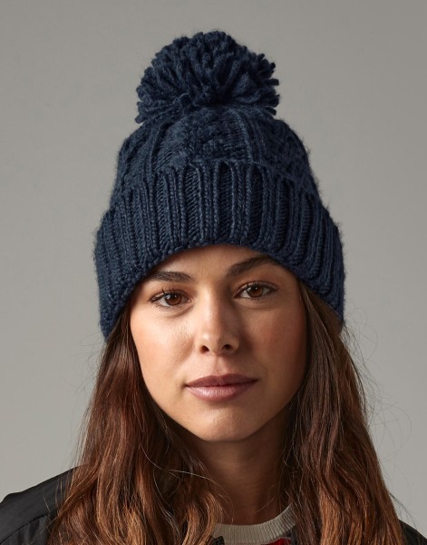 Cable Knit Melange Beanie  