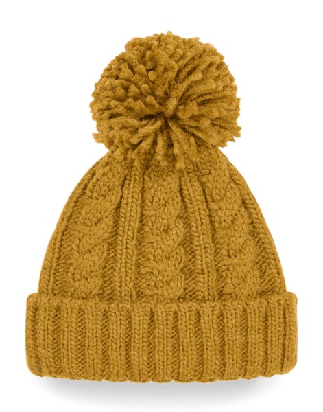 Cable Knit Melange Beanie  