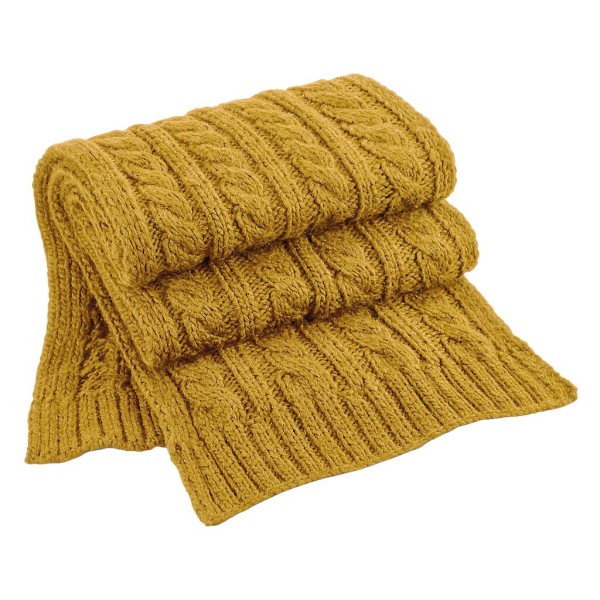 Cable Knit Melange Scarf  