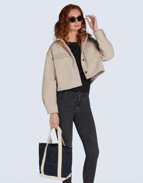 Canvas Denim Shopper  