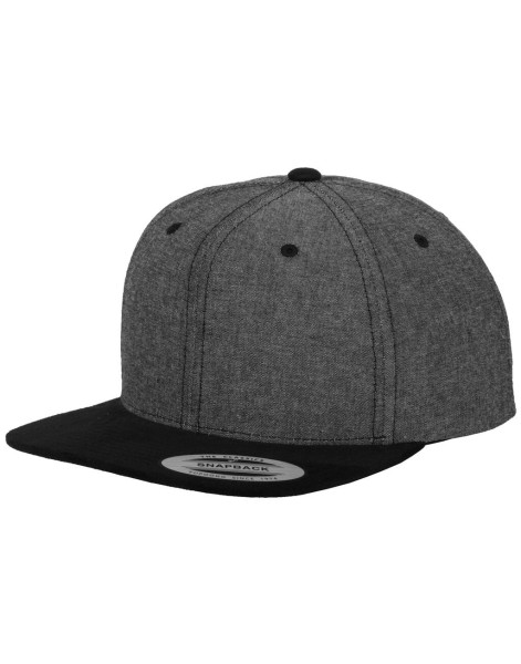 Chambray-Suede Snapback  