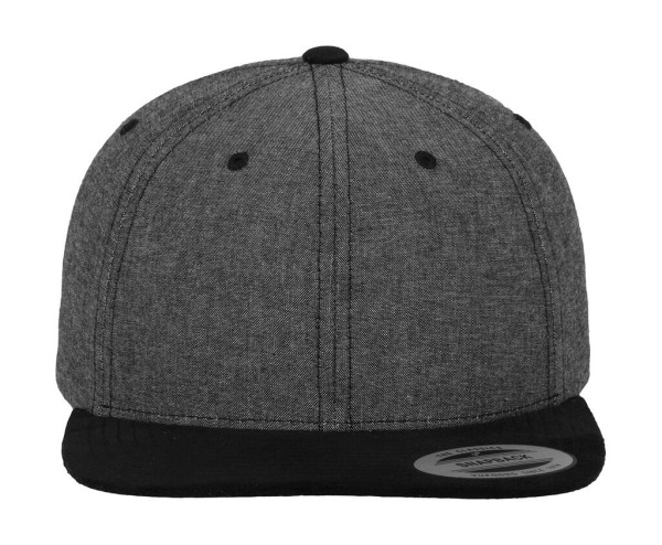 Chambray-Suede Snapback  