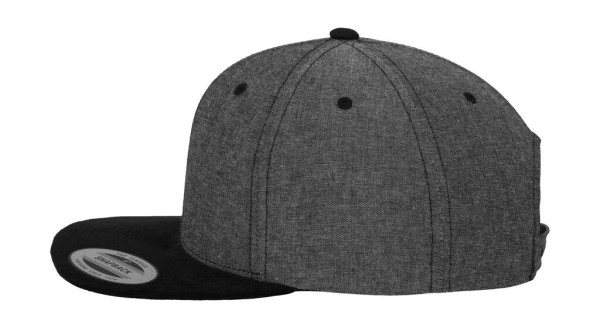 Chambray-Suede Snapback  