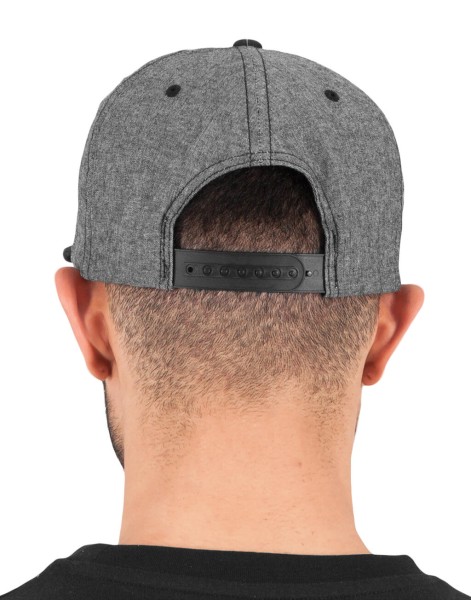 Chambray-Suede Snapback  