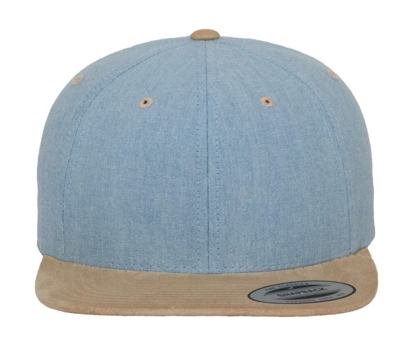 Chambray-Suede Snapback  