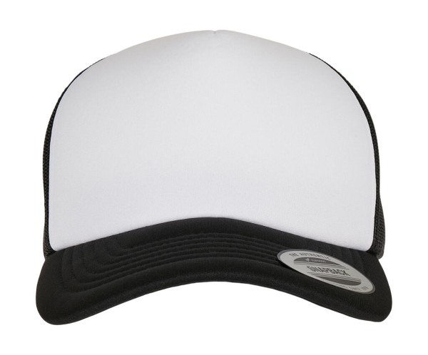 Classic Curved Foam Trucker Cap – White Front  