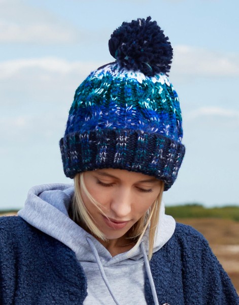 Corkscrew Pom Pom Beanie  