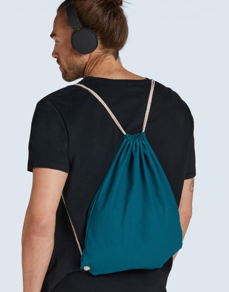 Cotton Drawstring Backpack Szürke 