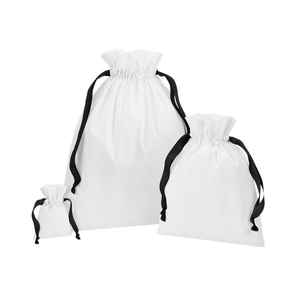 Cotton Gift Bag with Ribbon Drawstring  