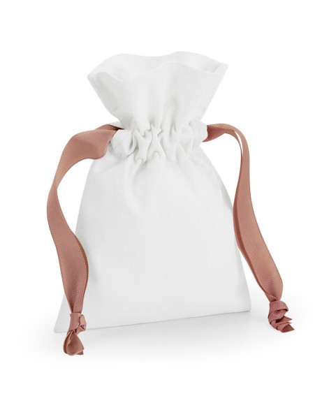 Cotton Gift Bag with Ribbon Drawstring  