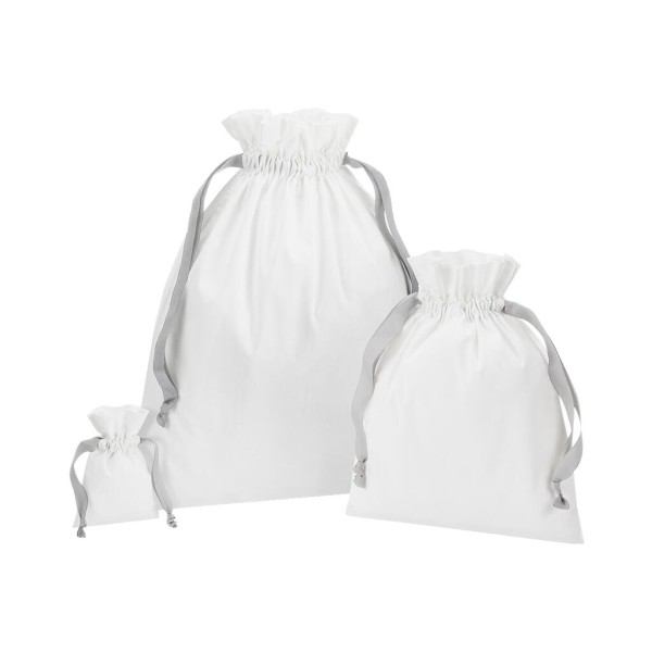 Cotton Gift Bag with Ribbon Drawstring  