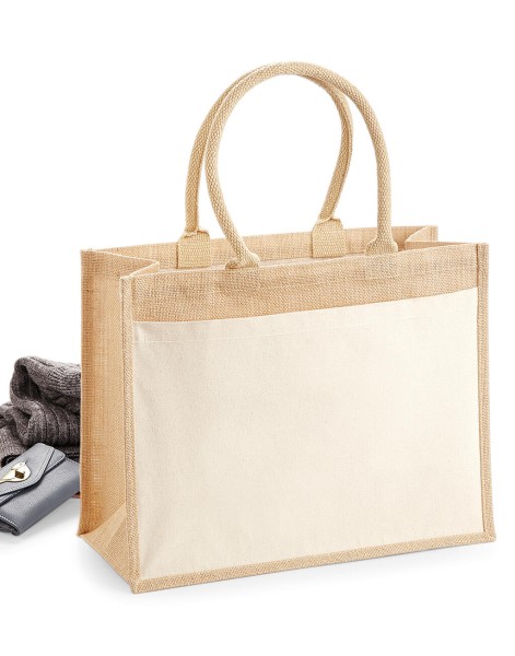 Cotton Pocket Jute Shopper  