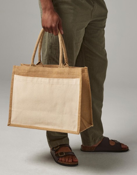 Cotton Pocket Jute Shopper  