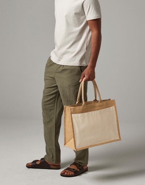 Cotton Pocket Jute Shopper  