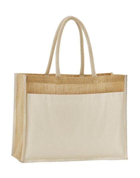 Cotton Pocket Natural Starched Jute Shopper  