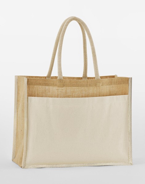 Cotton Pocket Natural Starched Jute Shopper  