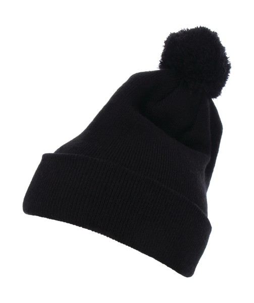 Cuffed Pom Pom Knit Beanie  