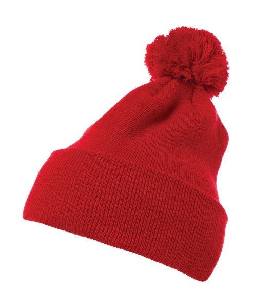 Cuffed Pom Pom Knit Beanie  