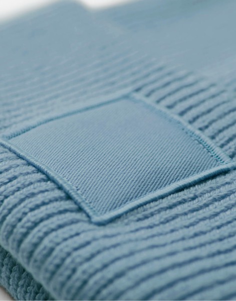 Deep Cuffed Tonal Patch Beanie  