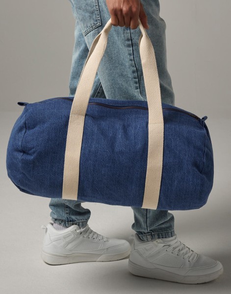 Denim Barrel Bag  