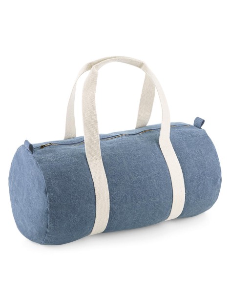 Denim Barrel Bag  