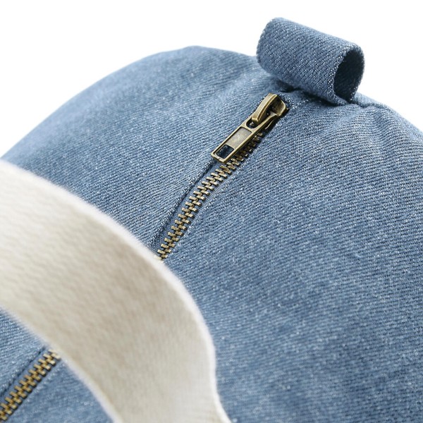 Denim Barrel Bag  