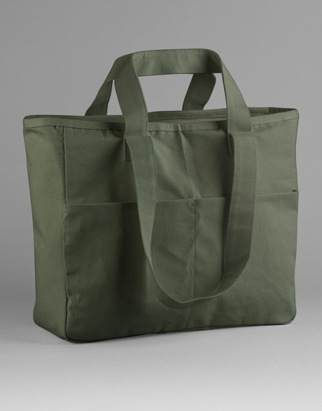 Double Handle Cargo Pocket Tote  