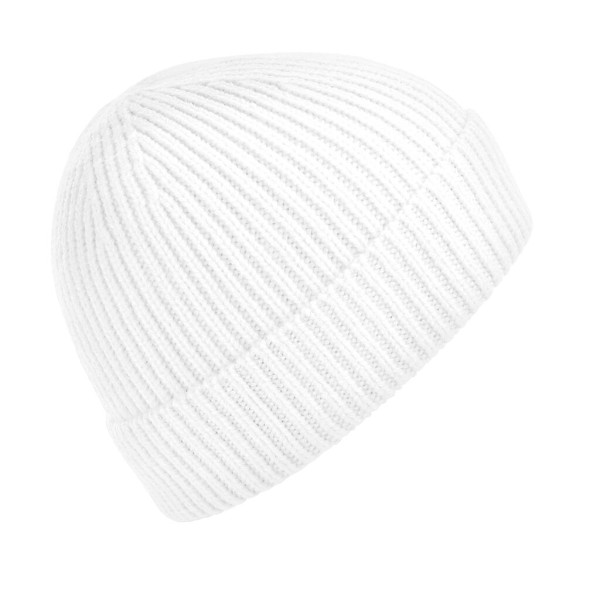 Engineered Knit Ribbed Beanie Fehér 