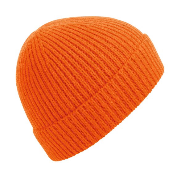 Engineered Knit Ribbed Beanie Narancssárga 